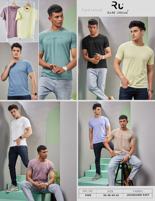 Hd Print Vol 5586 Rare Urban Jacquard Knit Mens Tshirts Wholesale
