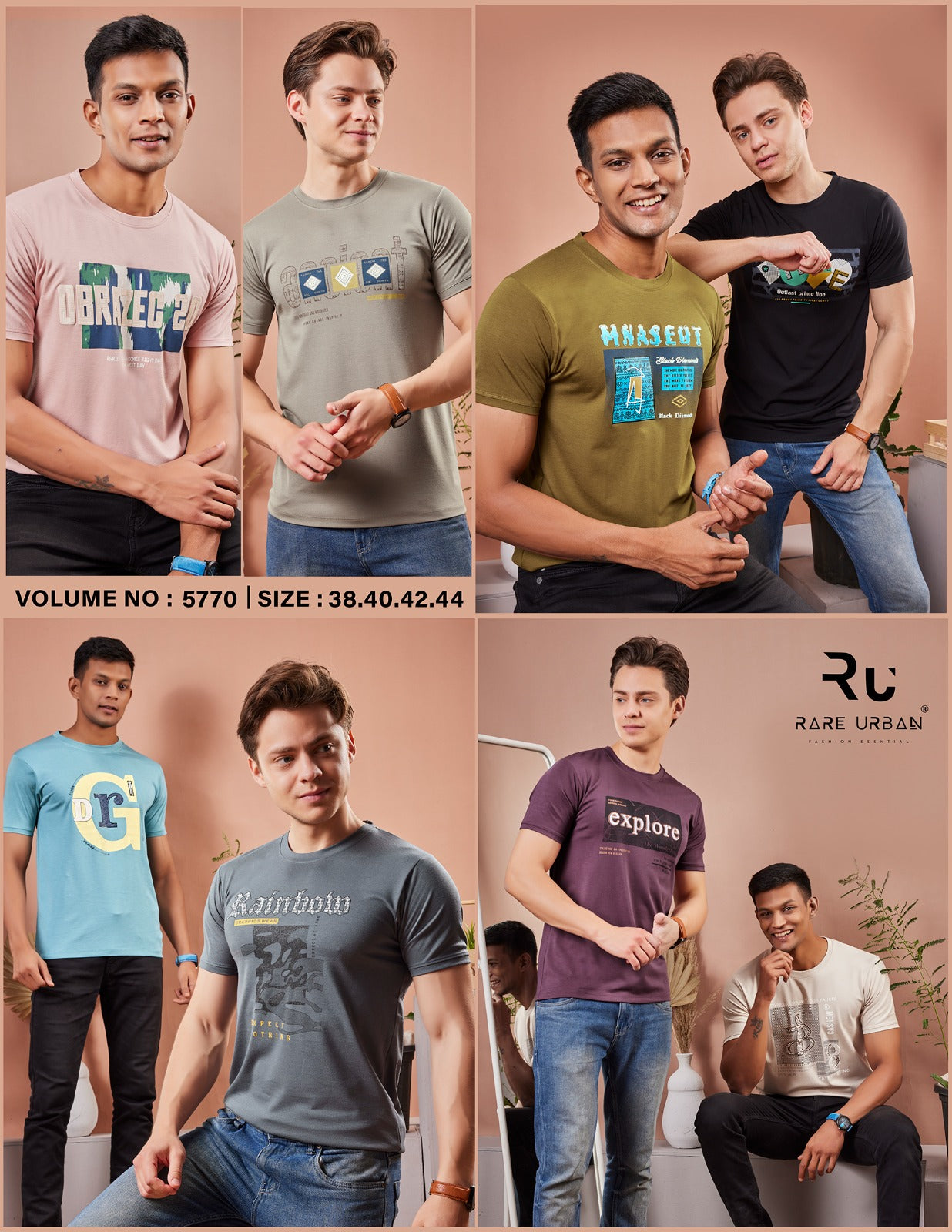 Hd Printing Vol No 5770 Rare Urban Tencil Lycra Mens Tshirts Exporter
