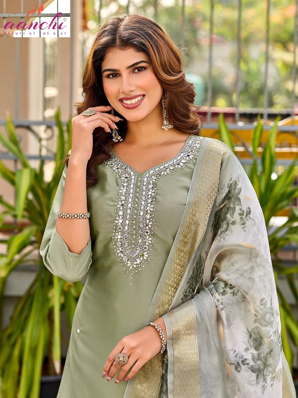 Heart Aanchi Barsana Silk Readymade Pant Style Suits Wholesaler