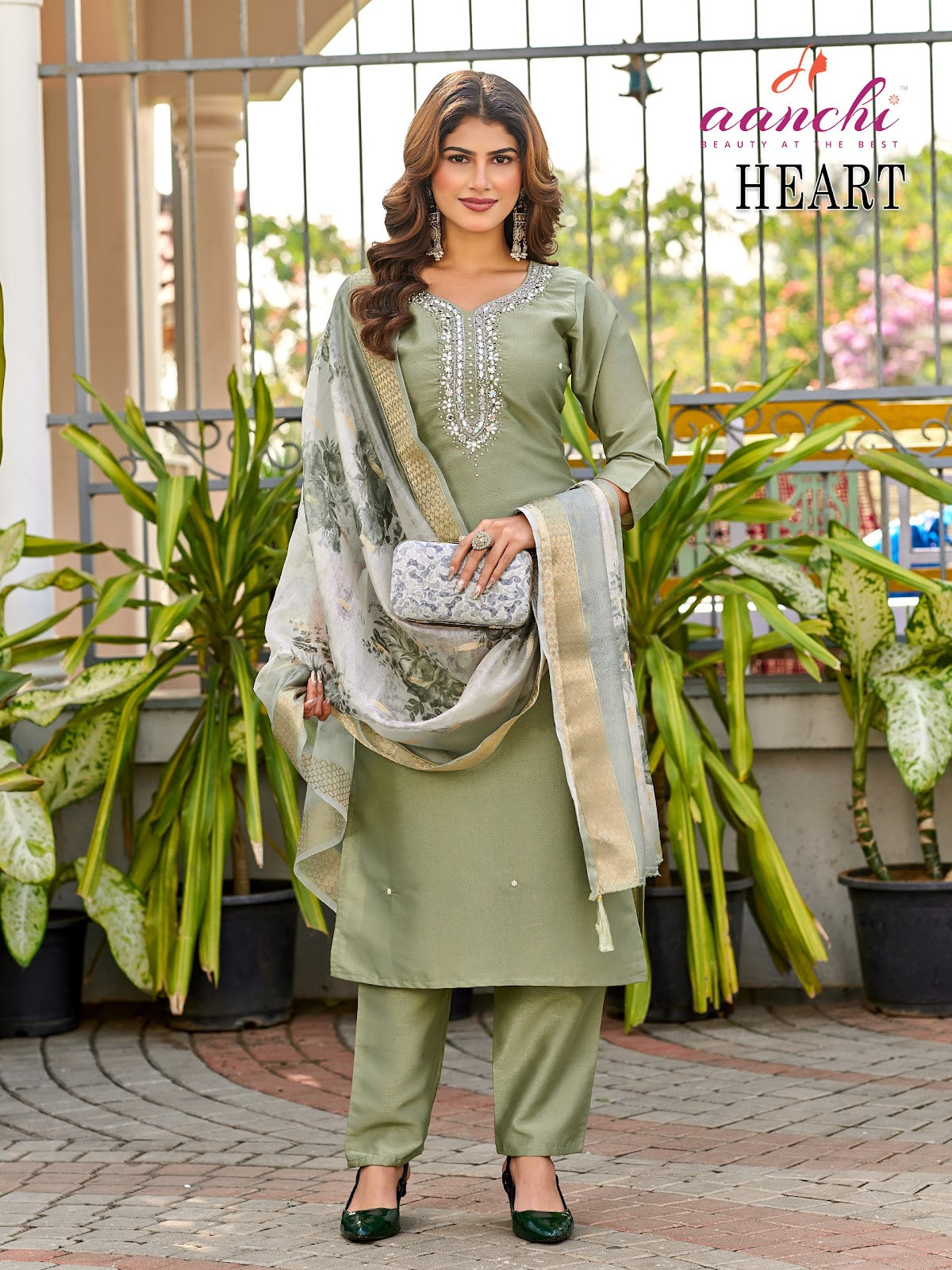 Heart Aanchi Barsana Silk Readymade Pant Style Suits Wholesaler