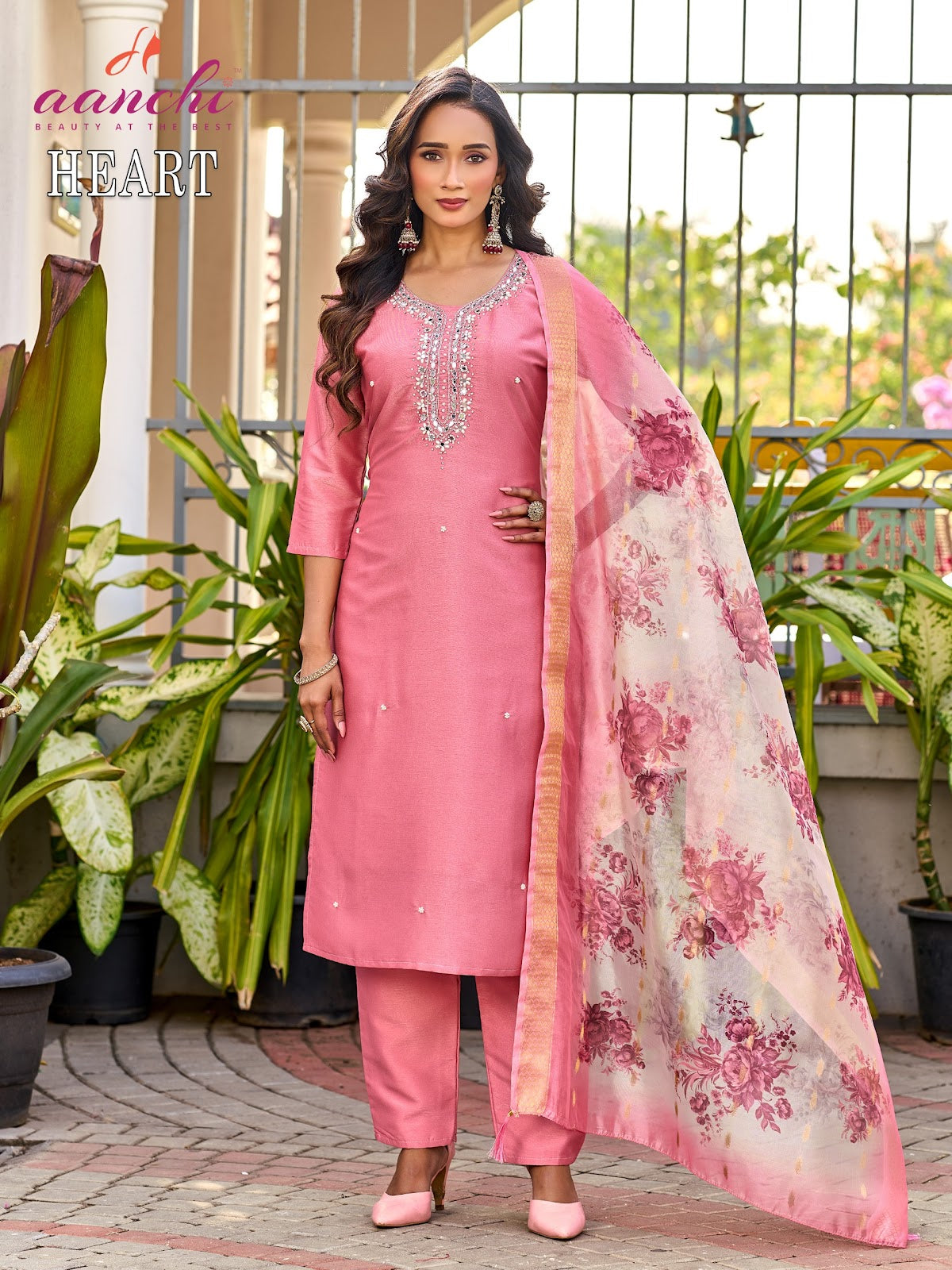 Heart Aanchi Barsana Silk Readymade Pant Style Suits Wholesaler