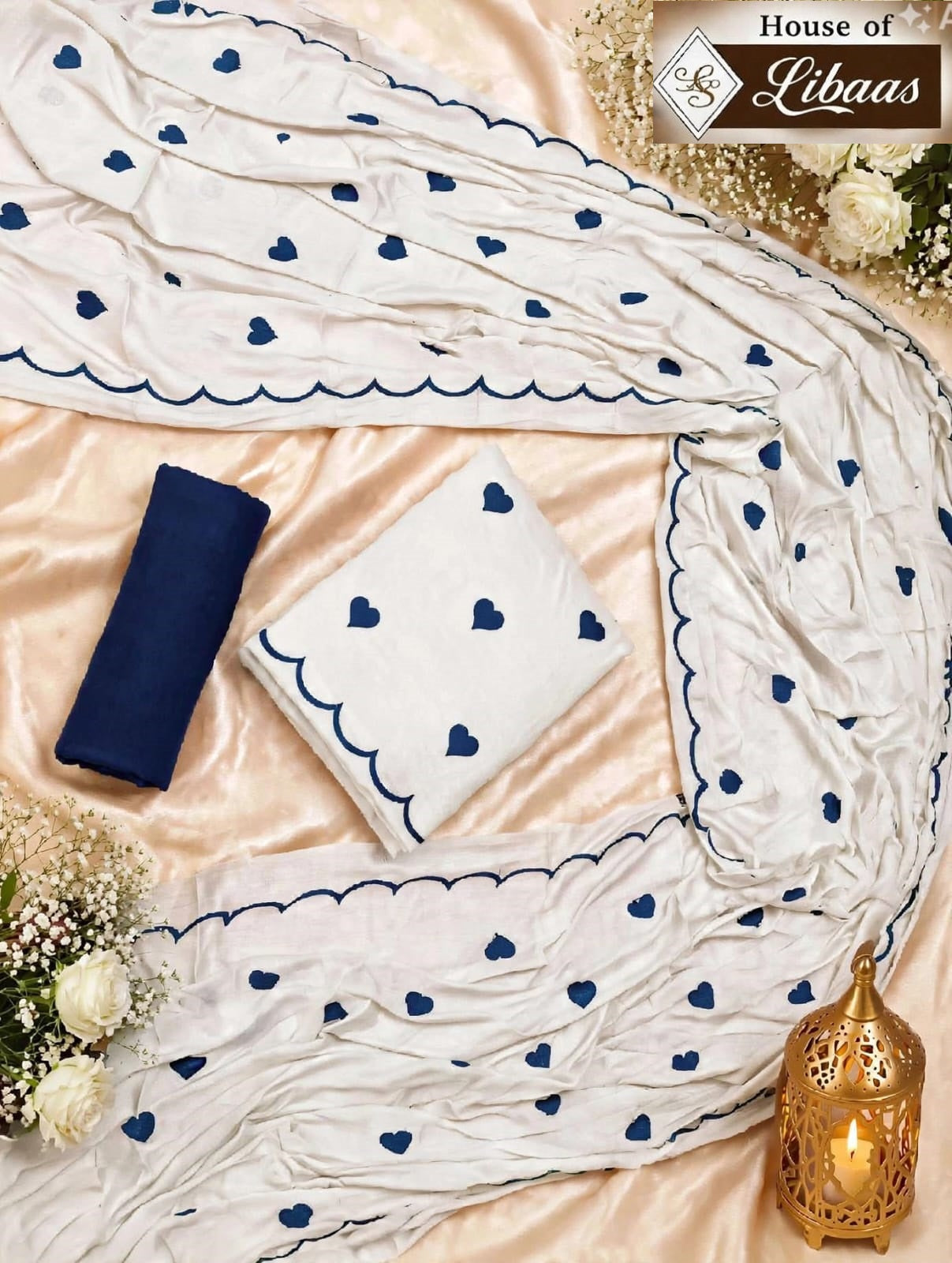 Heart Design House Of Libaas Reyon Karachi Salwar Suits Wholesaler