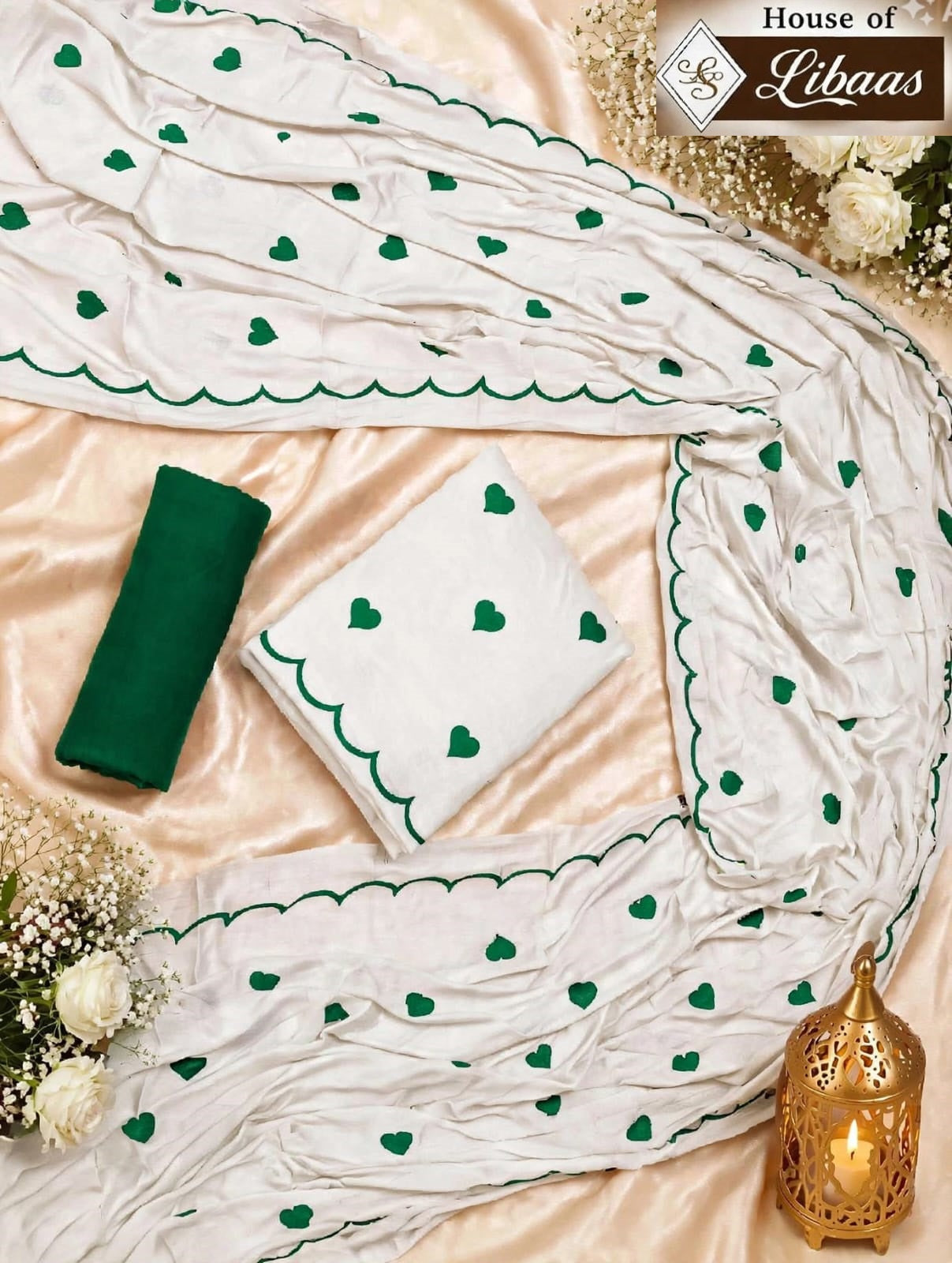 Heart Design House Of Libaas Reyon Karachi Salwar Suits Wholesaler