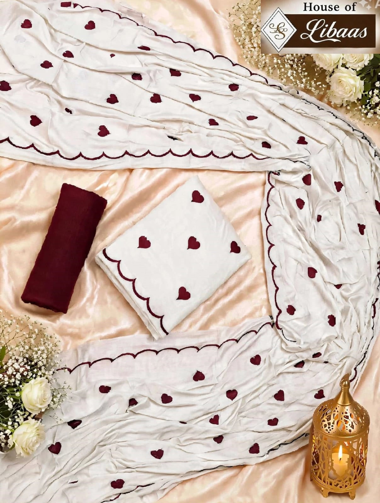 Heart Design House Of Libaas Reyon Karachi Salwar Suits Wholesaler