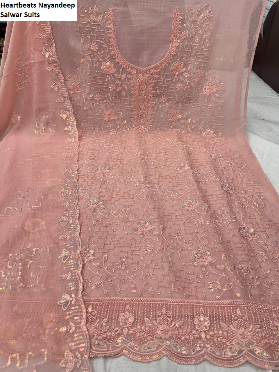 Heartbeats Nayandeep Organza Salwar Suits Manufacturer India
