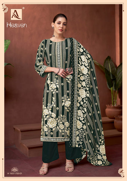 Heaven Alok Pure Zam Karachi Salwar Suits Wholesale Rate