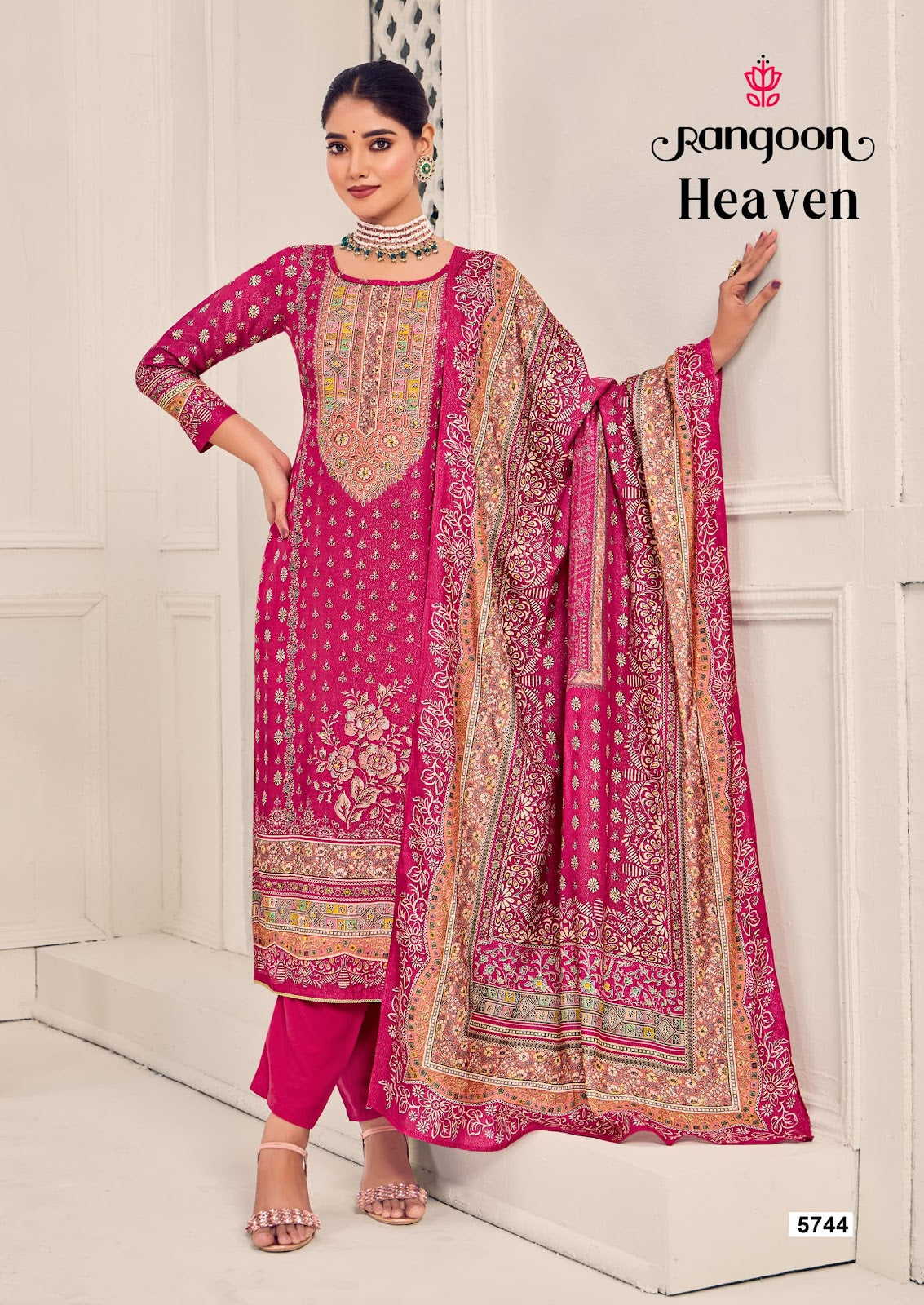 Heaven Rangoon Muslin Readymade Pant Style Suits Manufacturer Ahmedabad