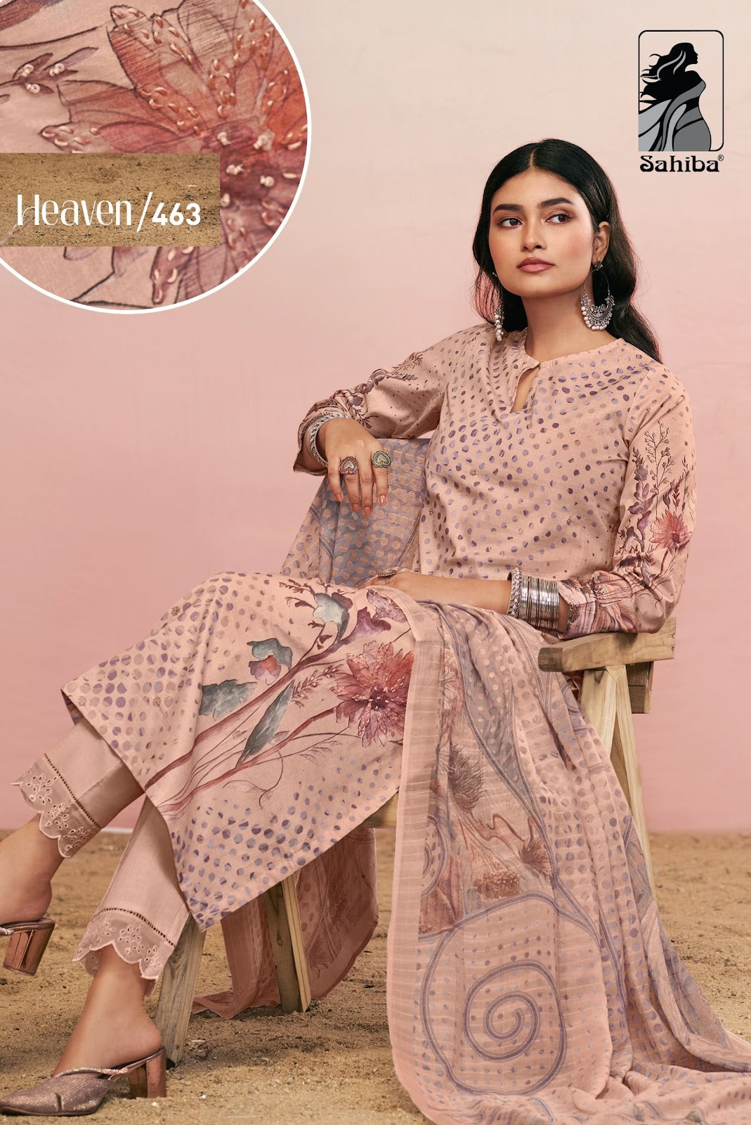 Heaven Sahiba Cotton Lawn Karachi Salwar Suits Wholesale