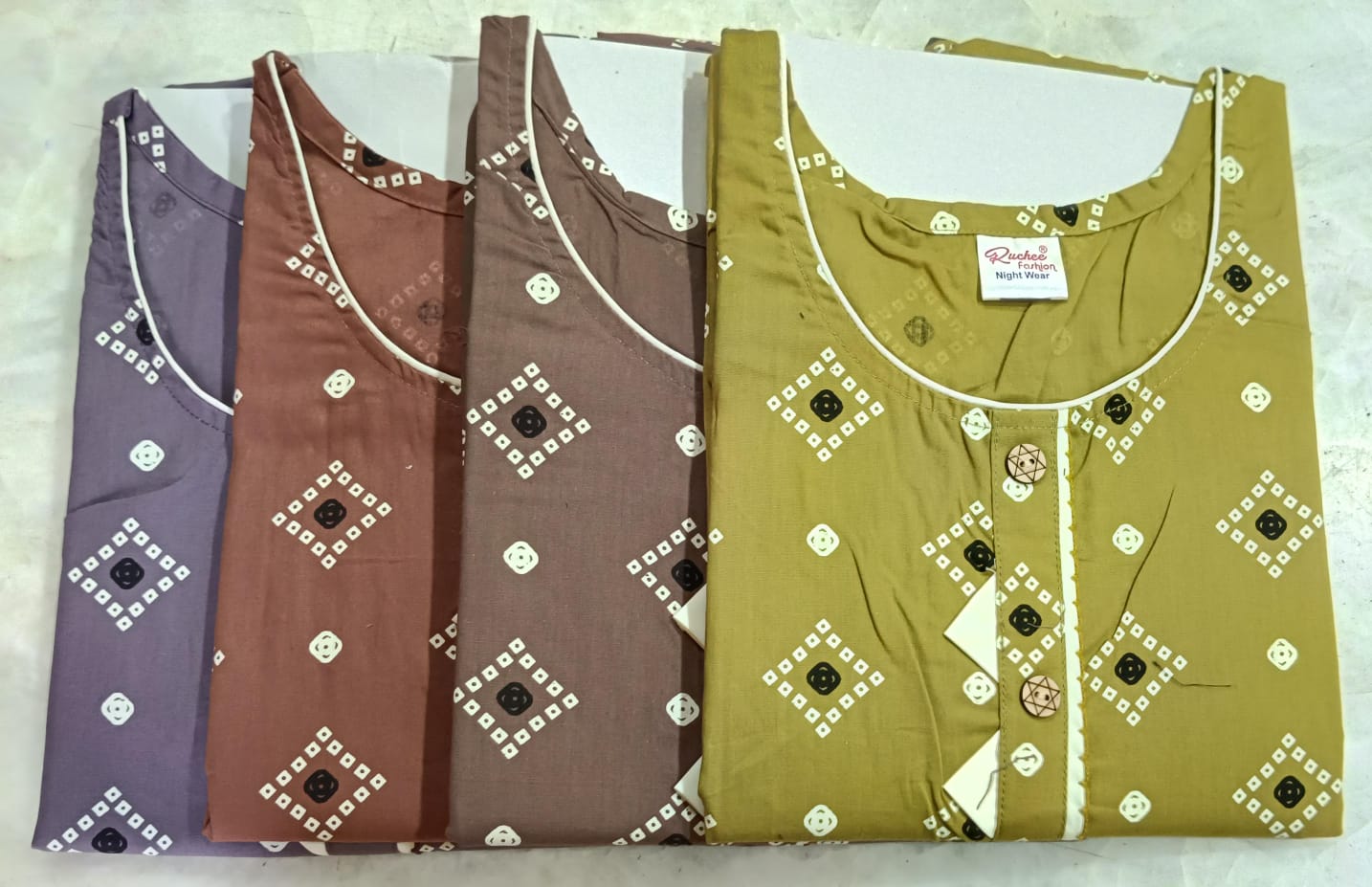 Heavy Cotton Ruchee Fashion Night Gowns Manufacturer Gujarat