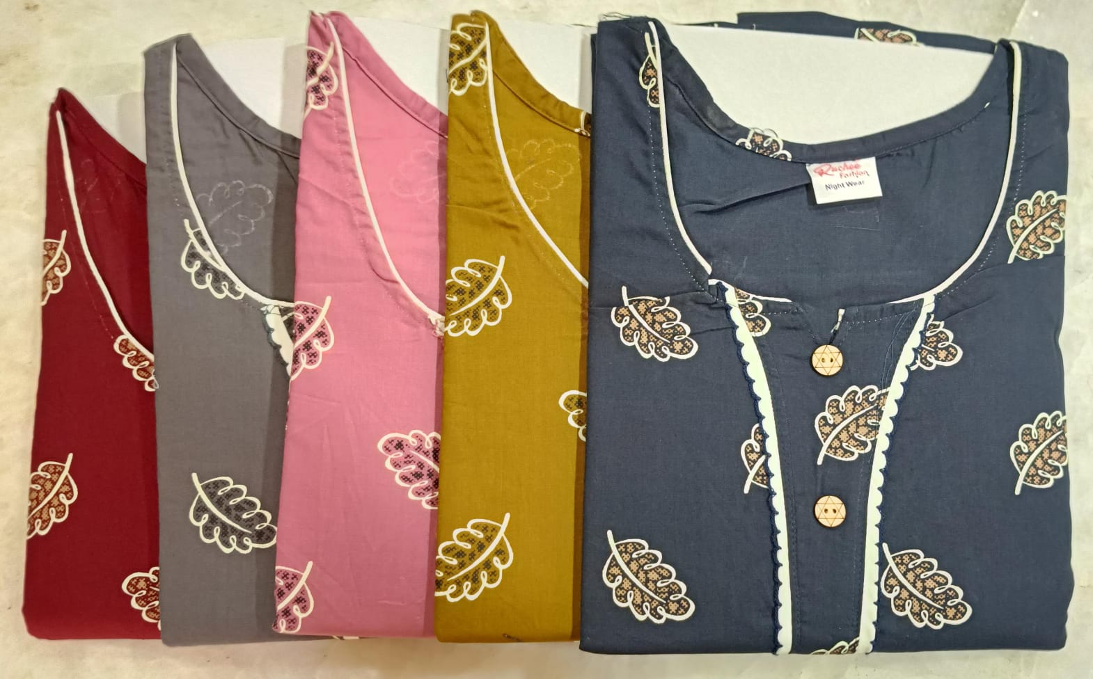 Heavy Cotton Ruchee Fashion Night Gowns Manufacturer Gujarat