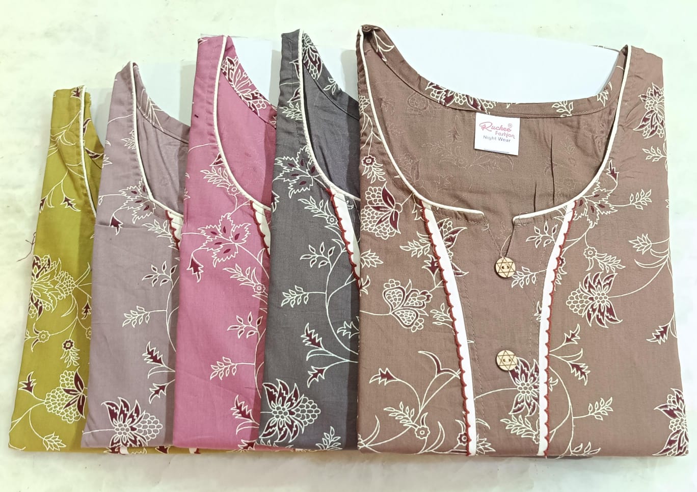 Heavy Cotton Ruchee Fashion Night Gowns Manufacturer Gujarat