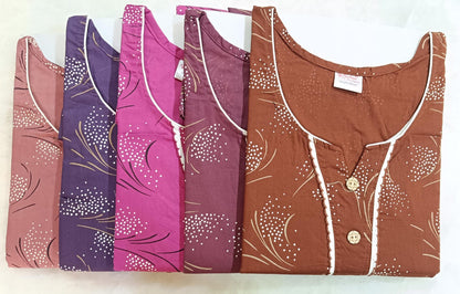 Heavy Cotton Ruchee Fashion Night Gowns Manufacturer Gujarat
