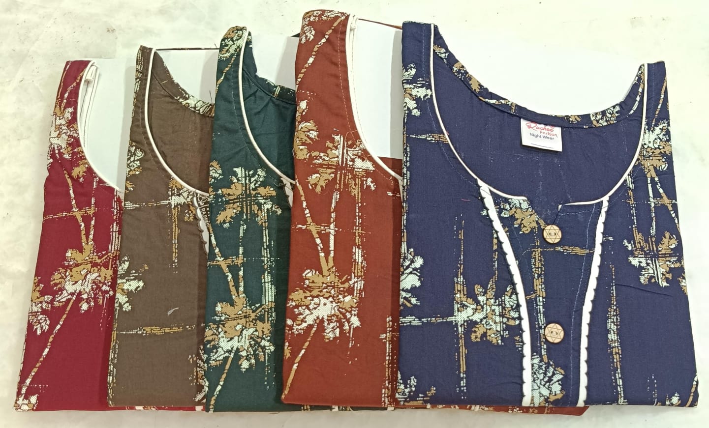 Heavy Cotton Ruchee Fashion Night Gowns Manufacturer Gujarat