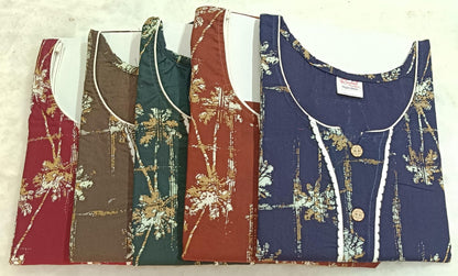 Heavy Cotton Ruchee Fashion Night Gowns Manufacturer Gujarat