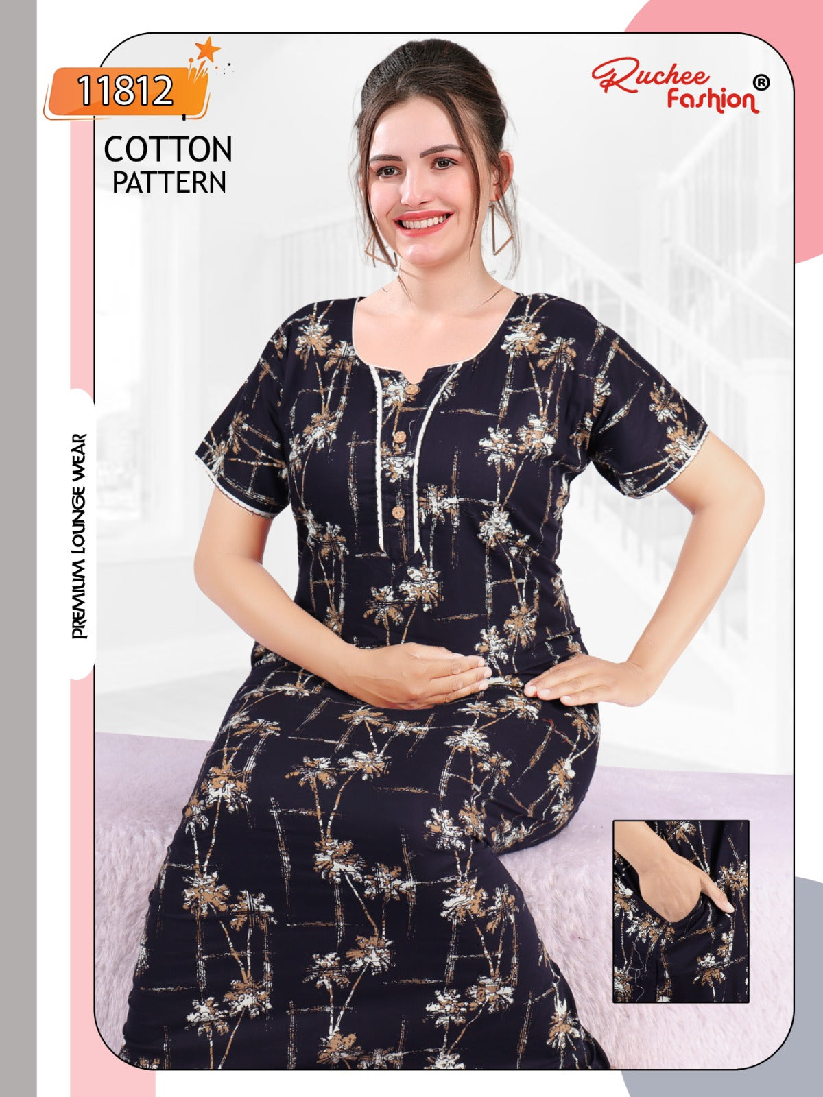 Heavy Cotton Ruchee Fashion Night Gowns Manufacturer Gujarat