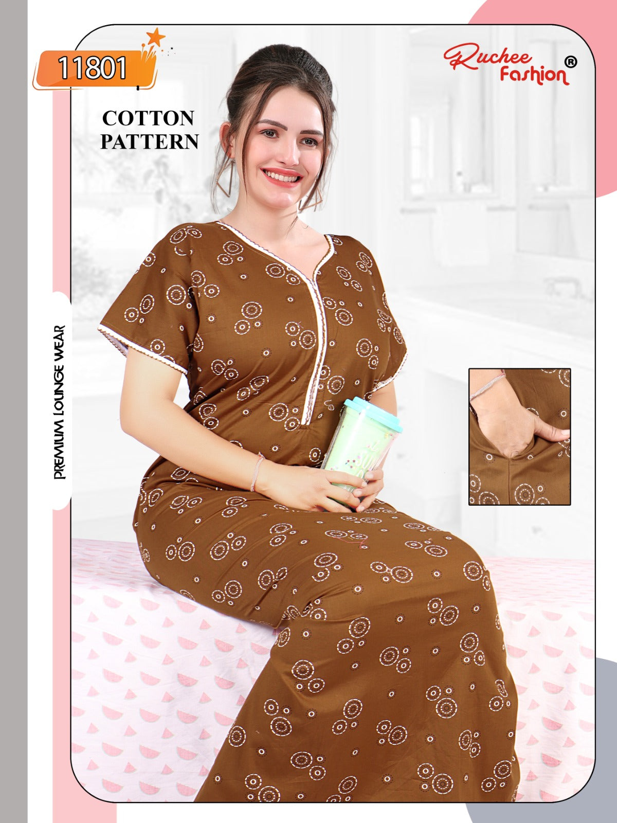 Heavy Cotton Ruchee Fashion Night Gowns Manufacturer Gujarat
