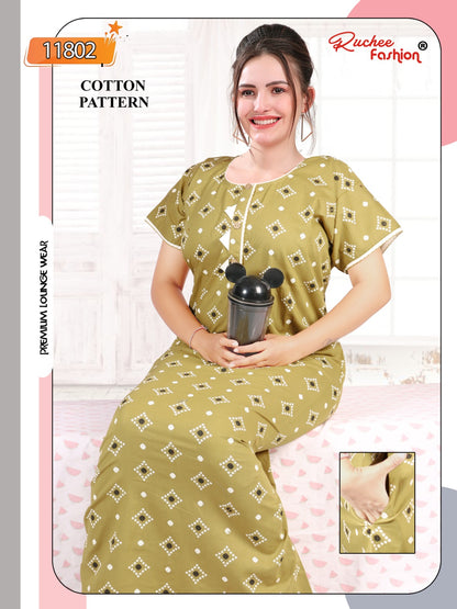 Heavy Cotton Ruchee Fashion Night Gowns Manufacturer Gujarat