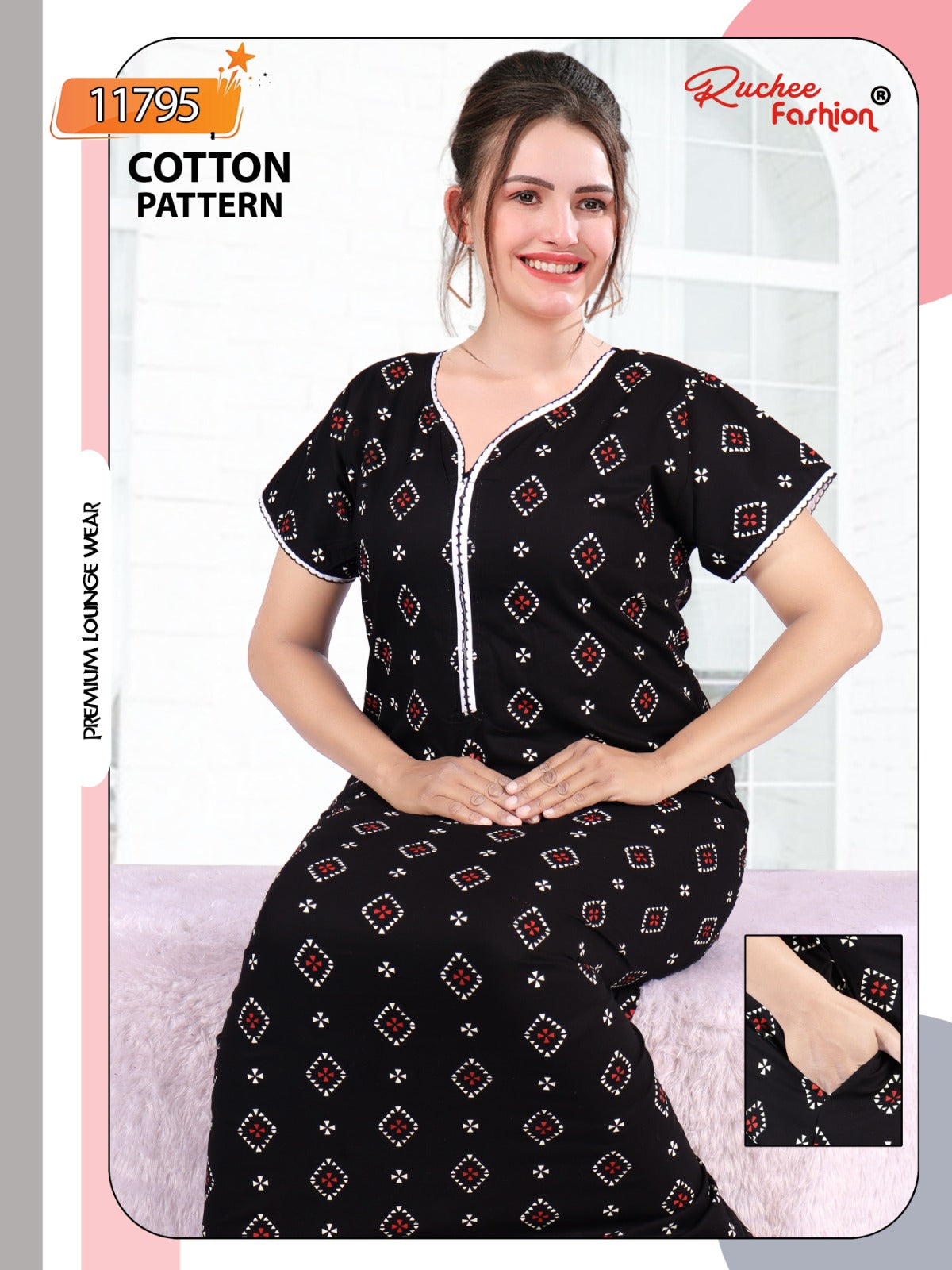 Heavy Cotton Ruchee Fashion Night Gowns Manufacturer Gujarat