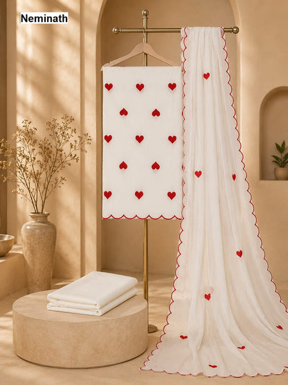 Heavy Embroidery Heart Work Neminath Rayon 14Kg Salwar Suits Supplier Ahmedabad