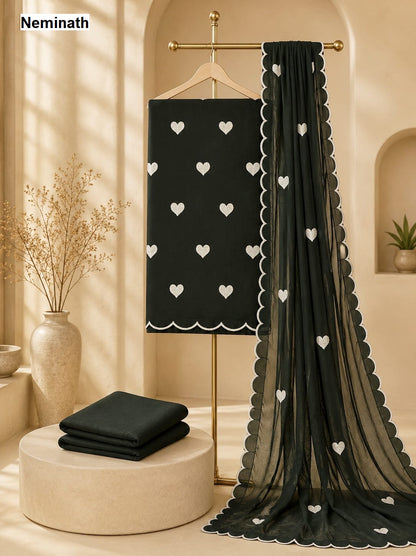 Heavy Embroidery Heart Work Neminath Rayon 14Kg Salwar Suits Supplier Ahmedabad