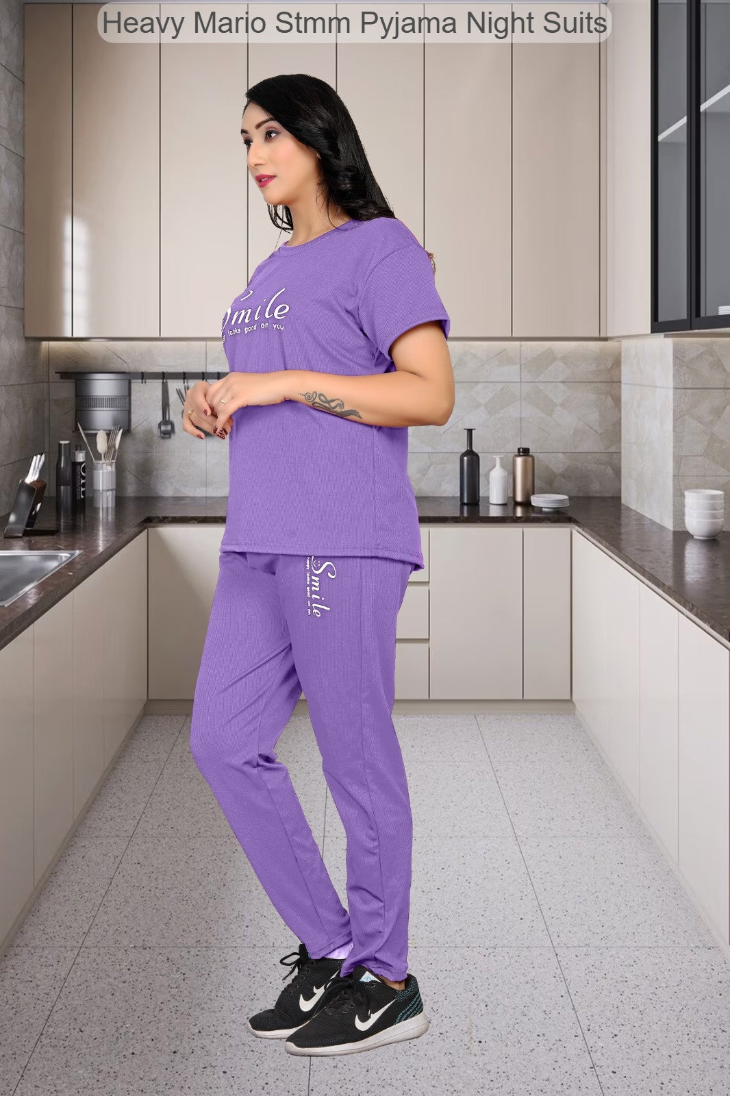 Heavy Mario Stmm Lycra Pyjama Night Suits Wholesaler