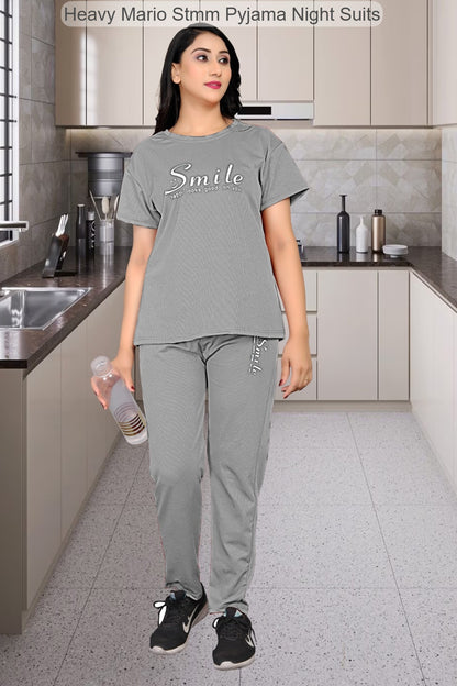 Heavy Mario Stmm Lycra Pyjama Night Suits Wholesaler