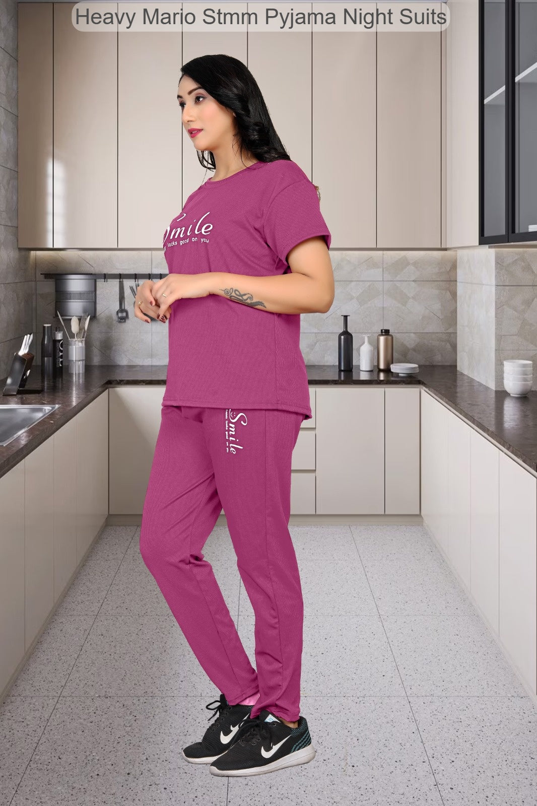 Heavy Mario Stmm Lycra Pyjama Night Suits Wholesaler