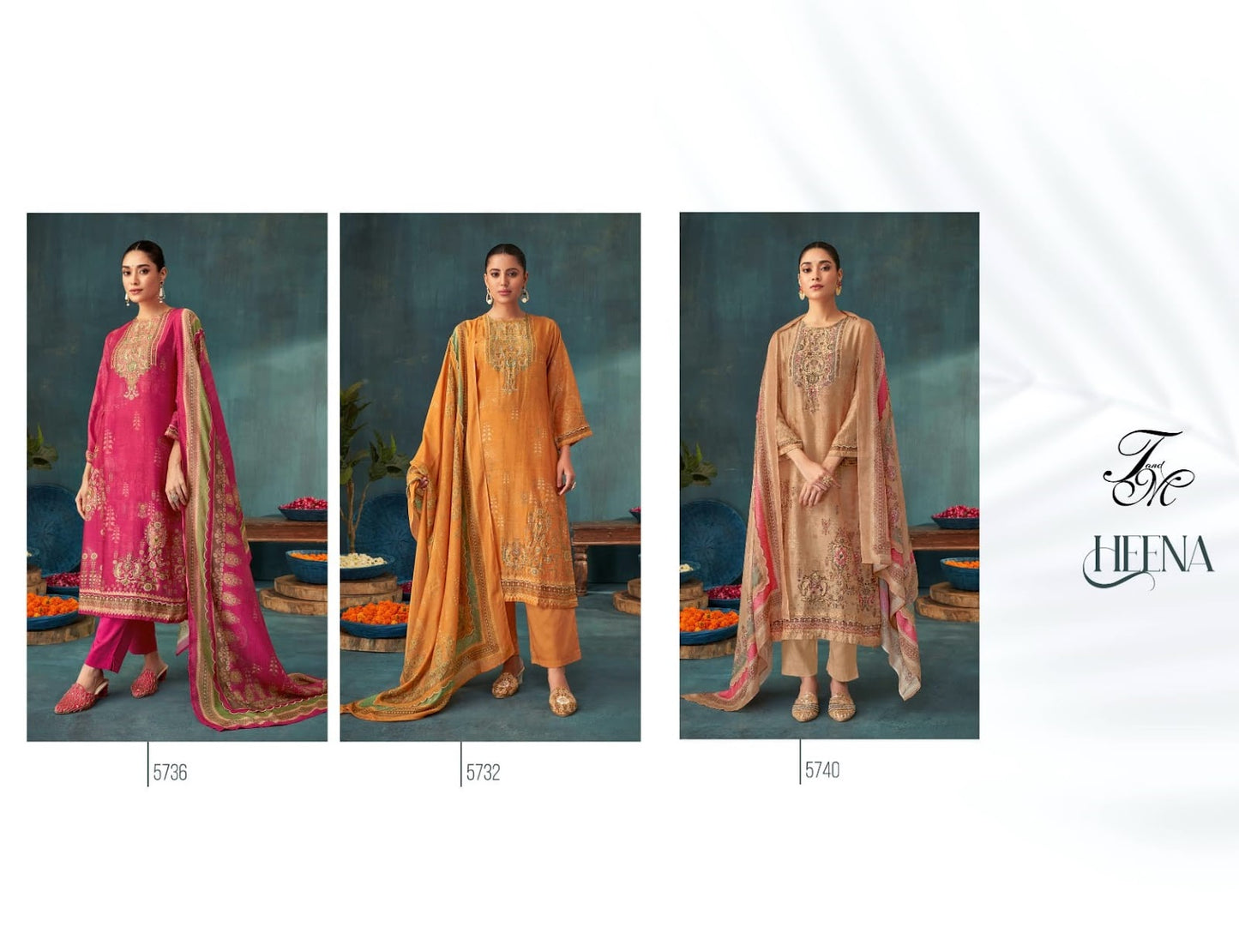 Heena Sahiba Tm Muslin Silk Pant Style Suits Supplier