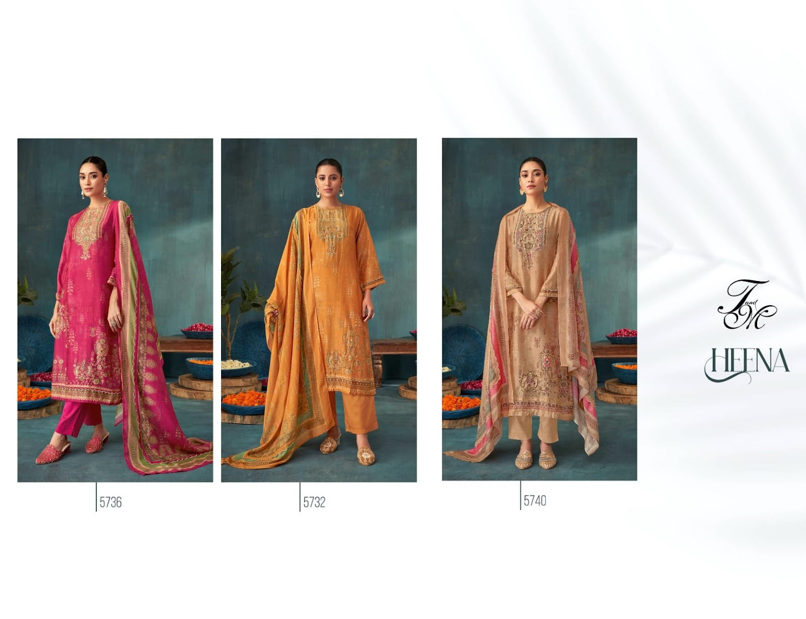 Heena Sahiba Tm Muslin Silk Pant Style Suits Supplier