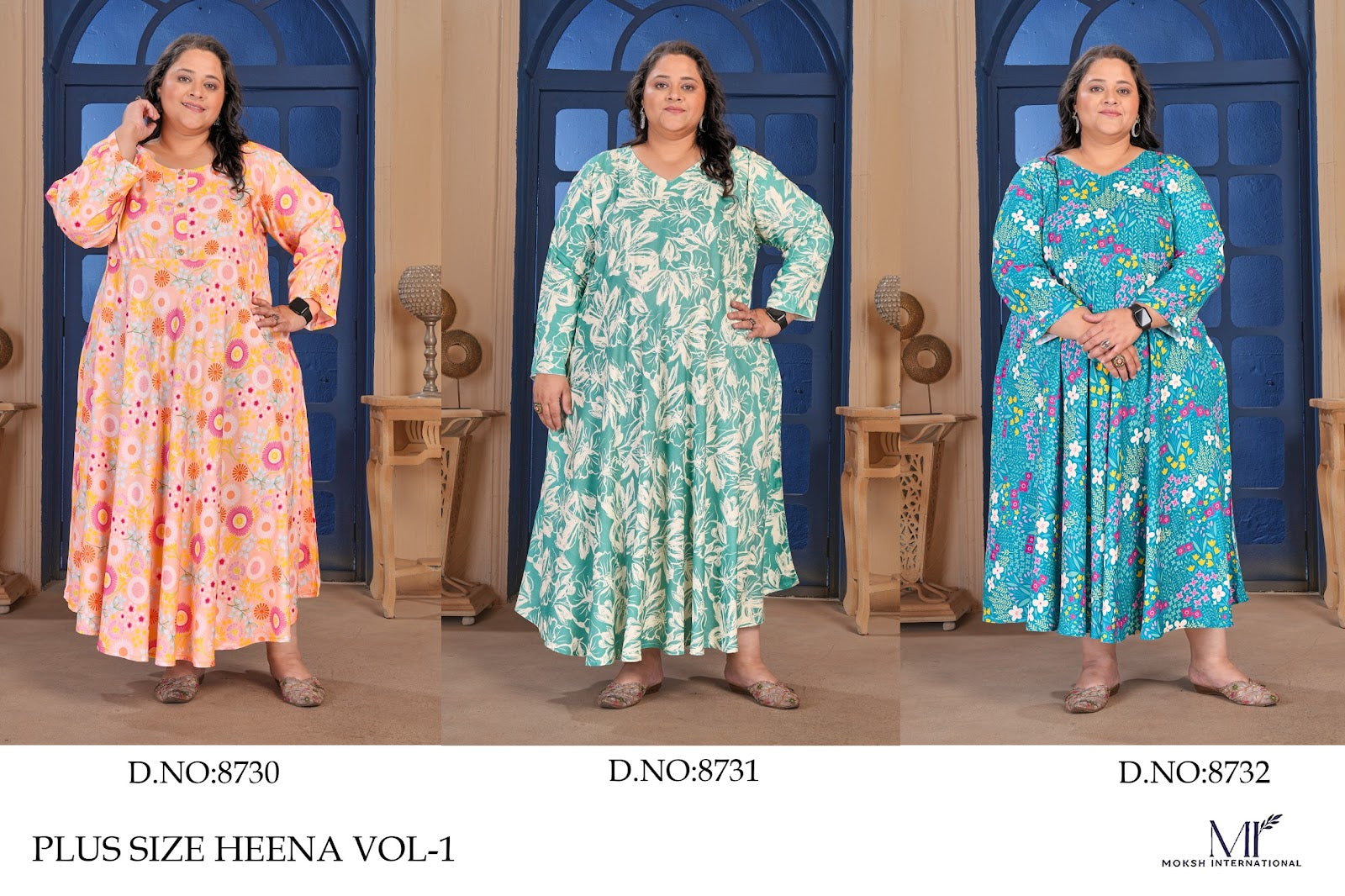 Heena Vol 1 Moksh Rayon Plus Size Kurtis Manufacturer India