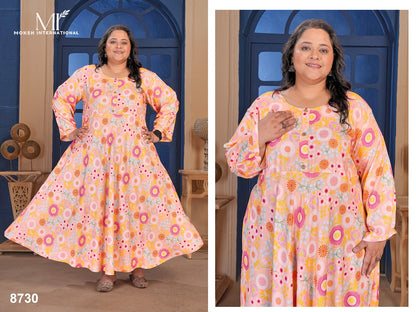 Heena Vol 1 Moksh Rayon Plus Size Kurtis Manufacturer India
