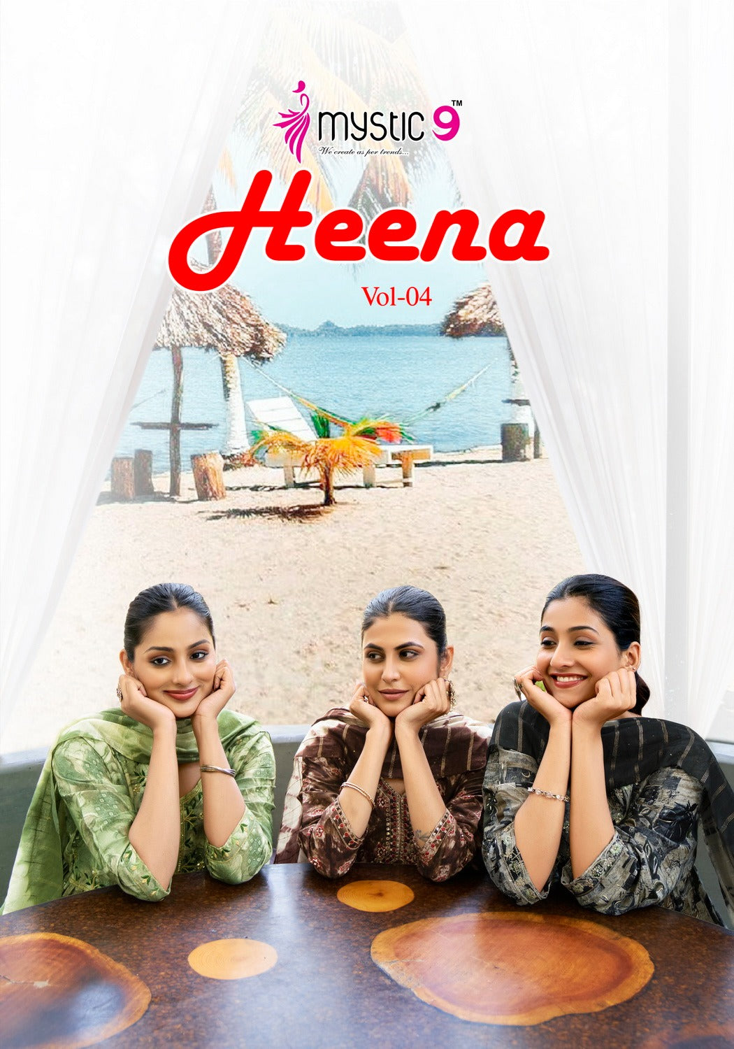 Heena Vol 4 Mystic 9 Rayon Readymade Pant Style Suits Wholesale