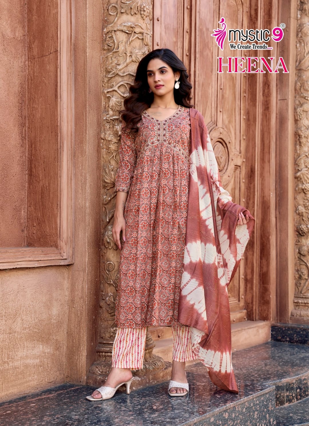 Heena Vol 7 Mystic 9 Rayon Readymade Pant Style Suits Manufacturer