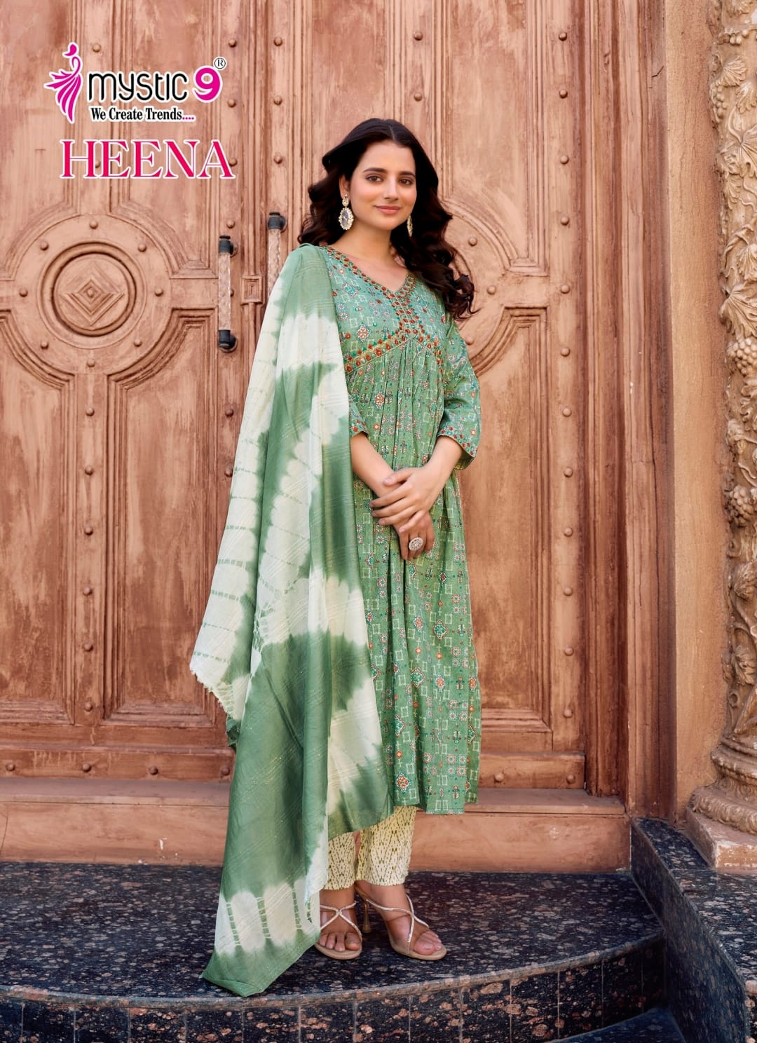 Heena Vol 7 Mystic 9 Rayon Readymade Pant Style Suits Manufacturer