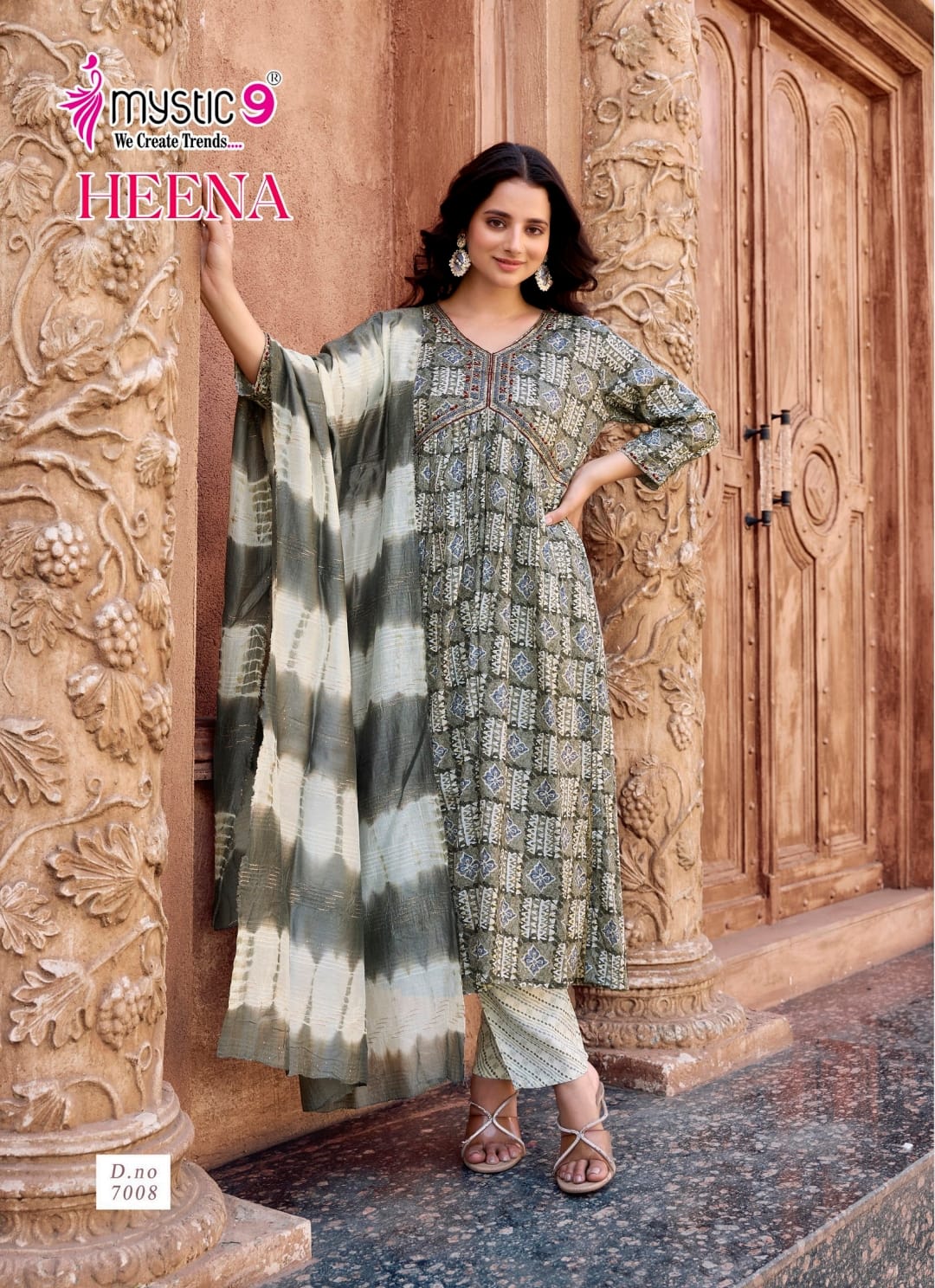 Heena Vol 7 Mystic 9 Rayon Readymade Pant Style Suits Manufacturer