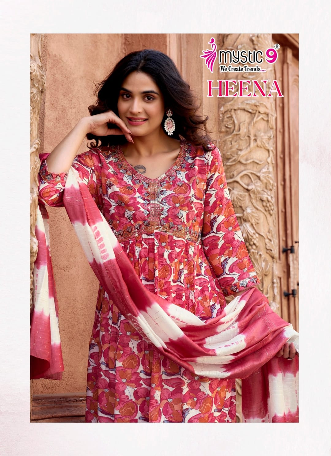 Heena Vol 7 Mystic 9 Rayon Readymade Pant Style Suits Manufacturer