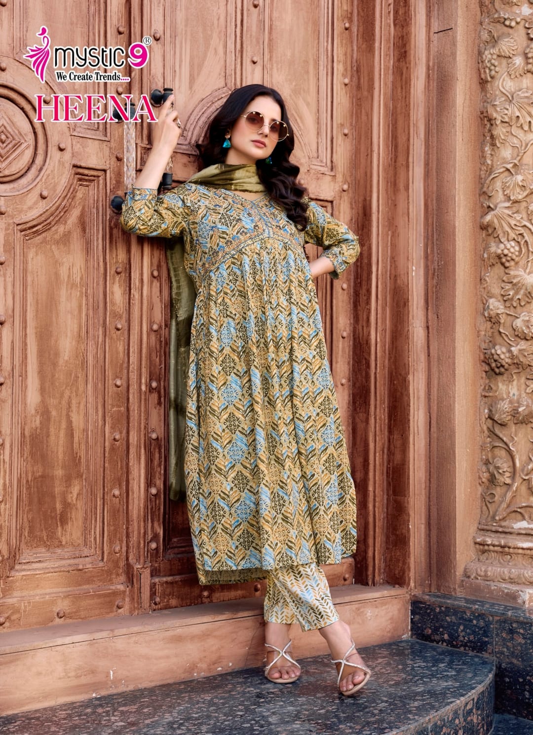 Heena Vol 7 Mystic 9 Rayon Readymade Pant Style Suits Manufacturer