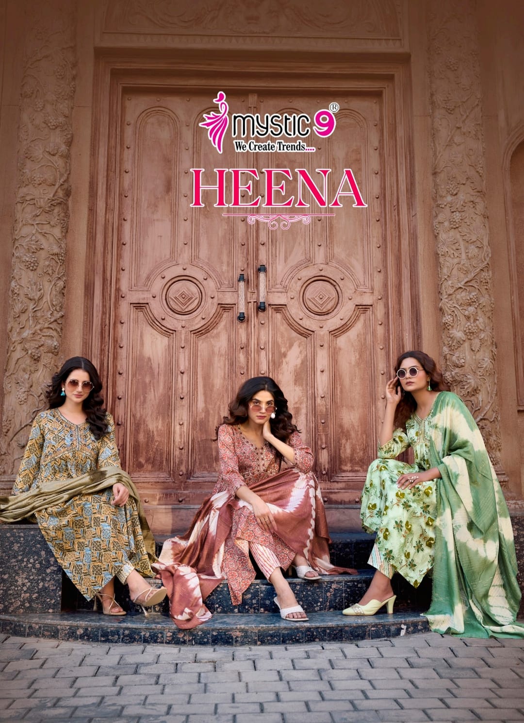 Heena Vol 7 Mystic 9 Rayon Readymade Pant Style Suits Manufacturer
