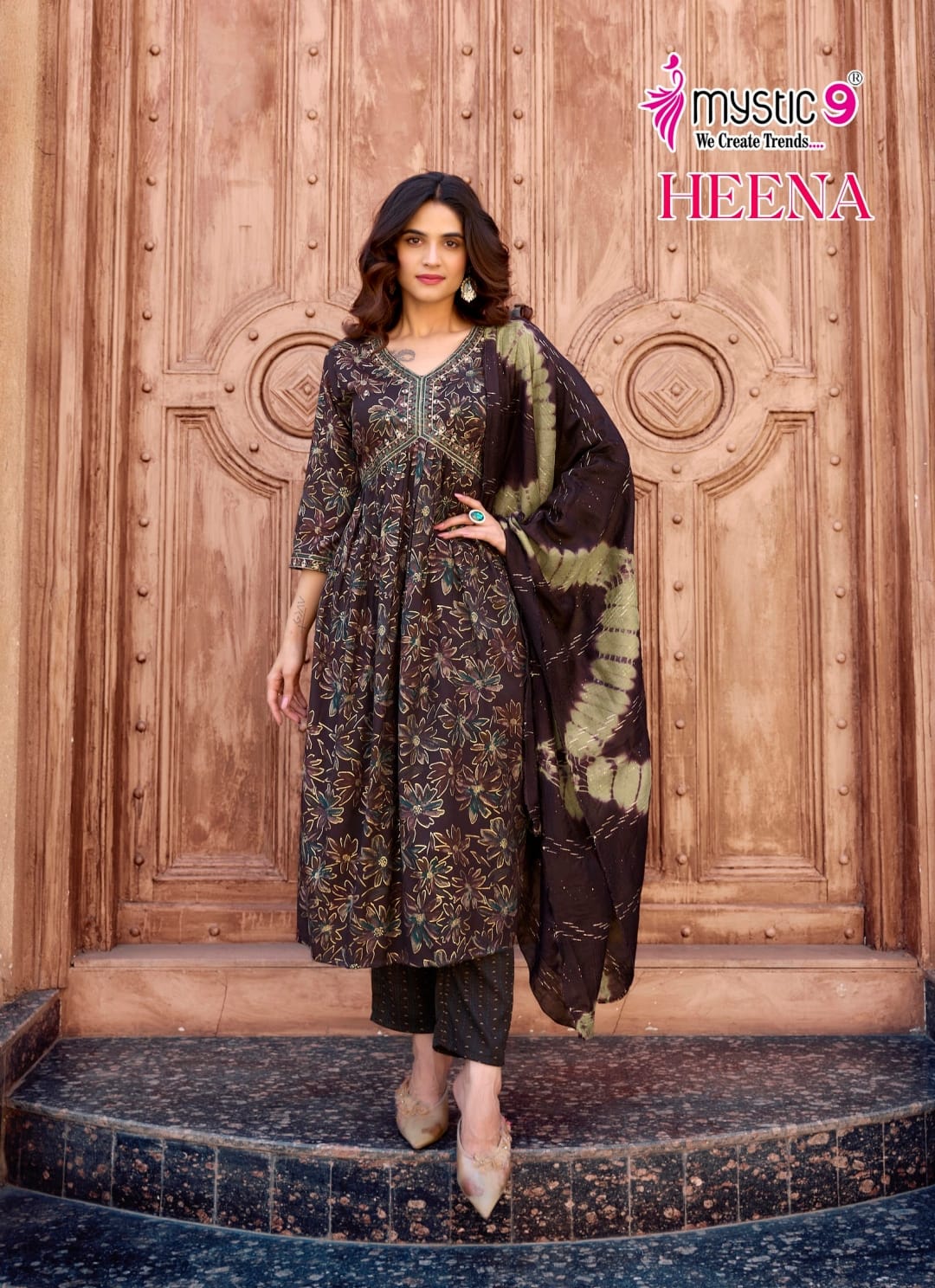 Heena Vol 7 Mystic 9 Rayon Readymade Pant Style Suits Manufacturer