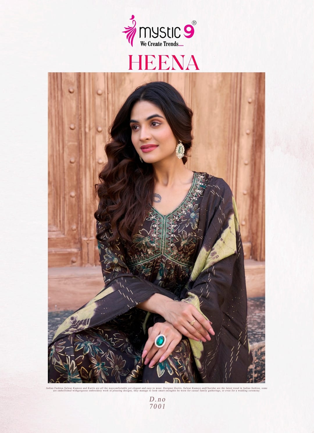 Heena Vol 7 Mystic 9 Rayon Readymade Pant Style Suits Manufacturer