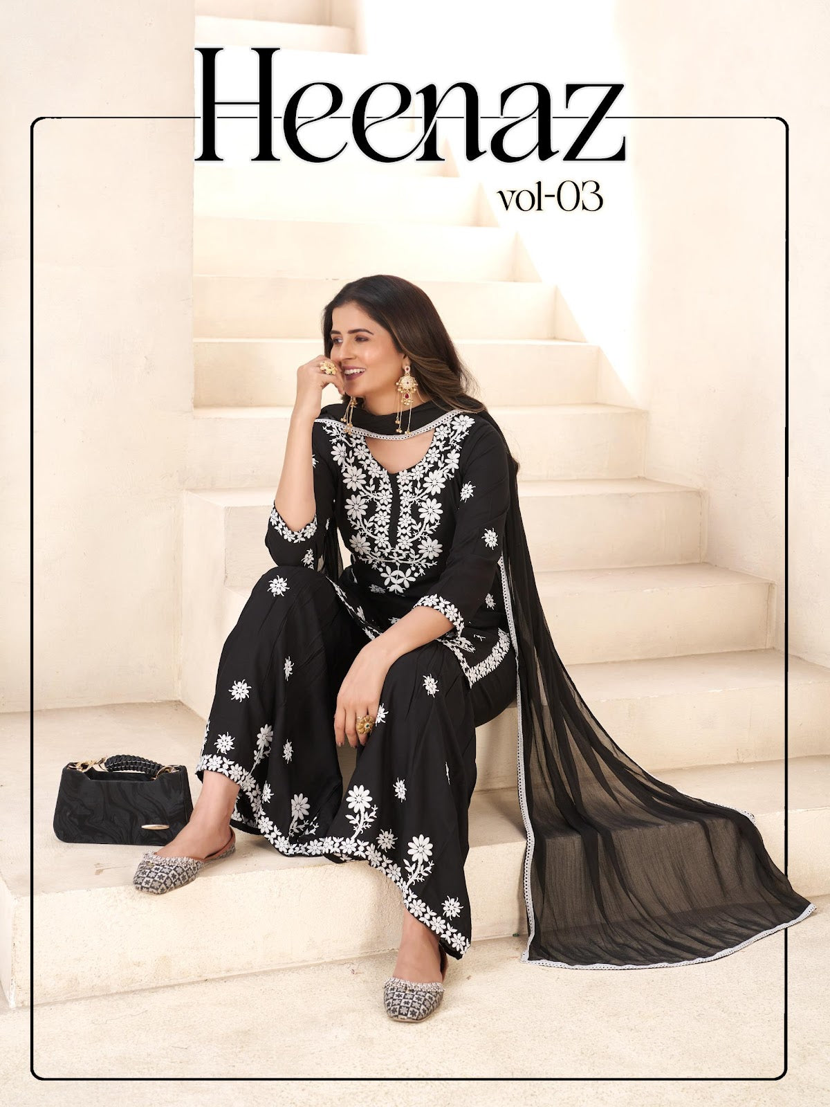 Heenaz Vol 3 Blue Hills Rayon 14Kg Readymade Sharara Suits Wholesaler