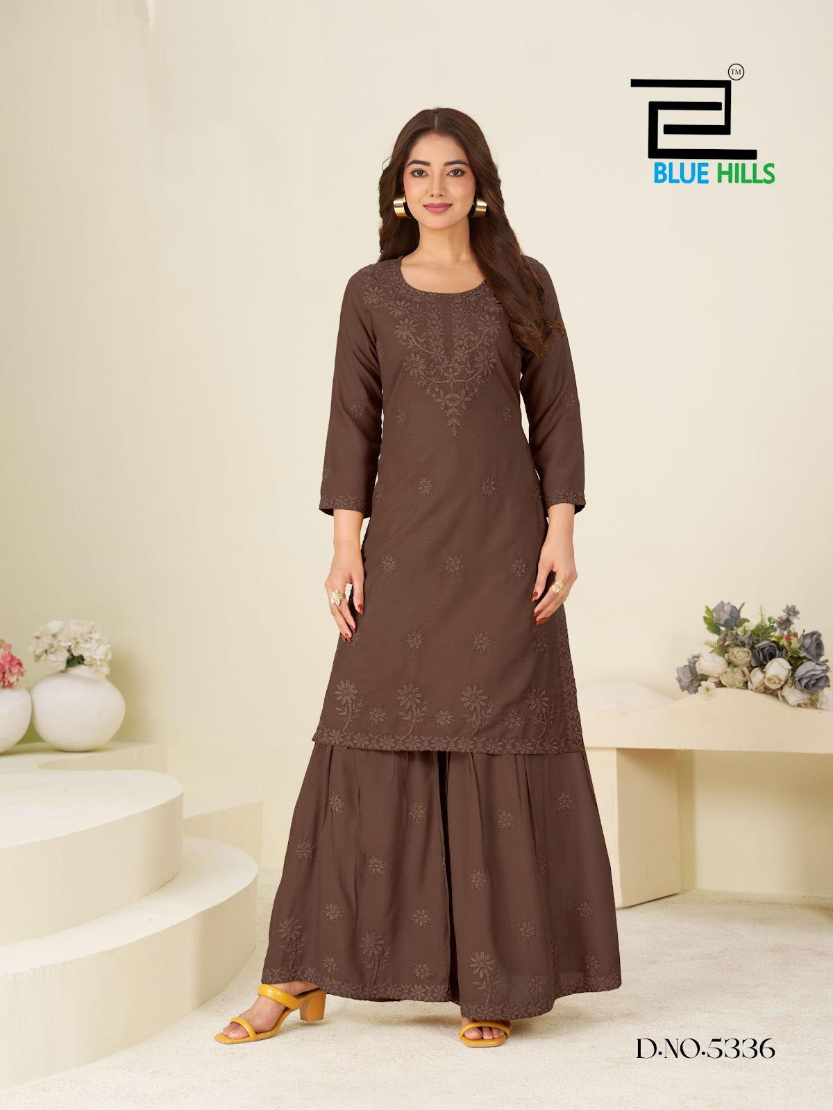 Heenaz Vol 5 Blue Hills Rayon 14Kg Kurti Bottom Set Manufacturer Ahmedabad