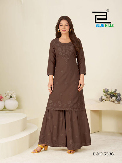 Heenaz Vol 5 Blue Hills Rayon 14Kg Kurti Bottom Set Manufacturer Ahmedabad