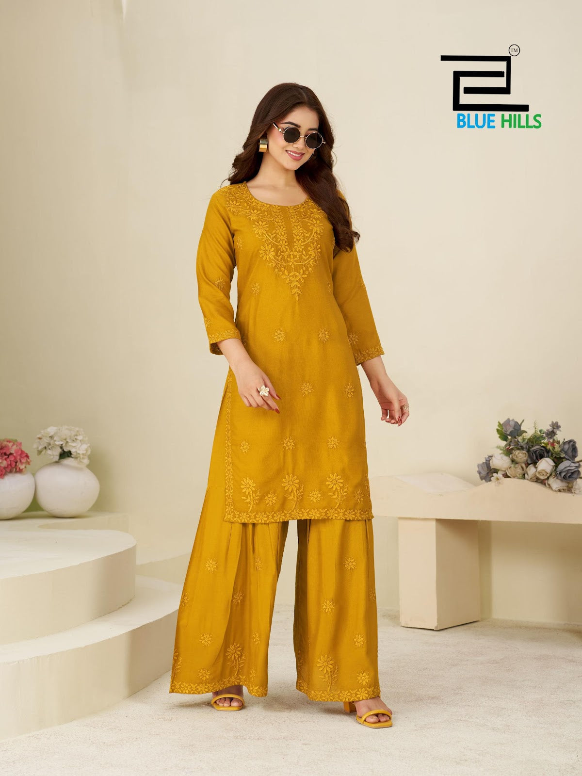 Heenaz Vol 5 Blue Hills Rayon 14Kg Kurti Bottom Set Manufacturer Ahmedabad