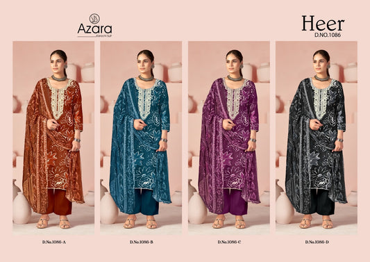 Heer 1086 Radhika Fashion Azara Cambric Cotton Karachi Salwar Suits Wholesaler India