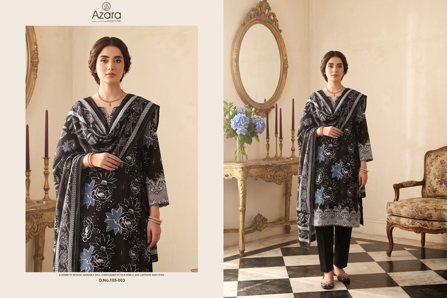 Heer Advance Radhika Fashion Azara Jam Cotton Karachi Salwar Suits Exporter India
