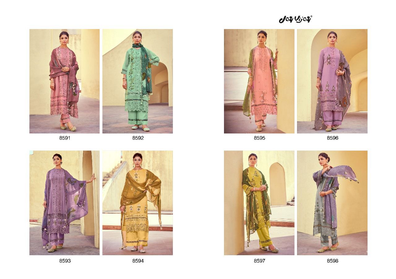 Heer Jay Vijay Organza Pant Style Suits Manufacturer India