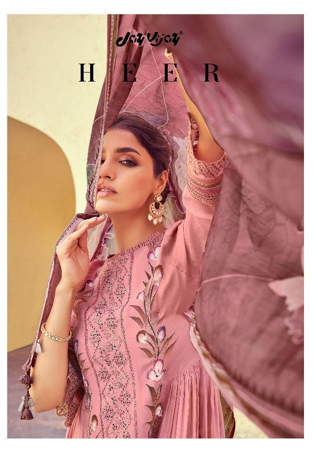 Heer Jay Vijay Organza Pant Style Suits Manufacturer India