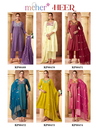 Heer Meher Leo Readymade Pant Style Suits Wholesaler Gujarat