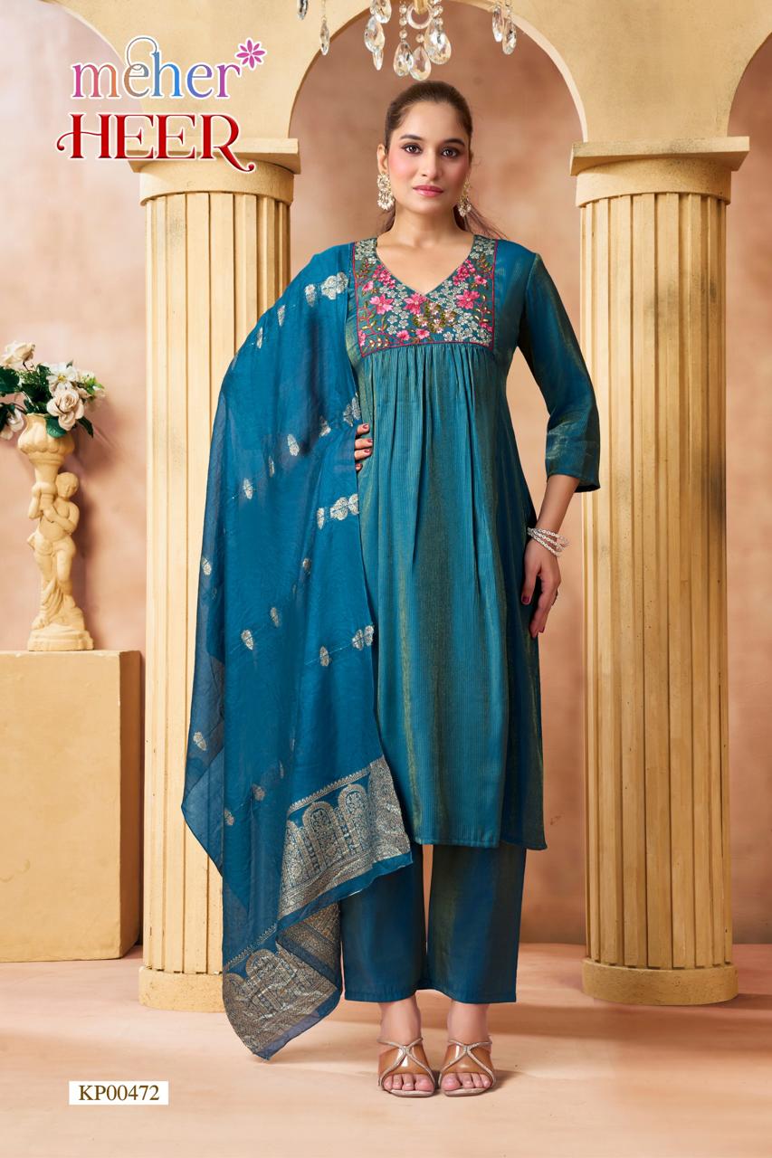 Heer Meher Leo Readymade Pant Style Suits Wholesaler Gujarat